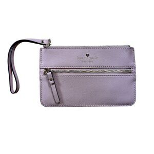 Kate Spade New York Mikas Pond Bee Leather Wristlet in Pale Pink in EUC!